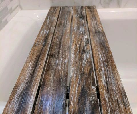 Decorative Painting Wood Bathtub Caddy