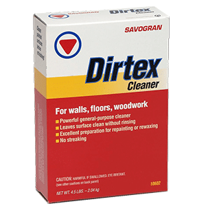 a box of dirtex cleaner for kitchen cabinet cleaning before refinshing 