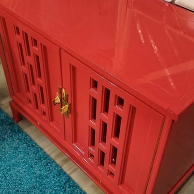high gloss painting red painted furniture